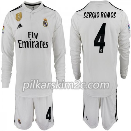 Koszulka Real Madryt SERGIO RAMOS 4 Dziecięca Główna 2018-2019 - Koszulki Piłkarskie(L/S)
